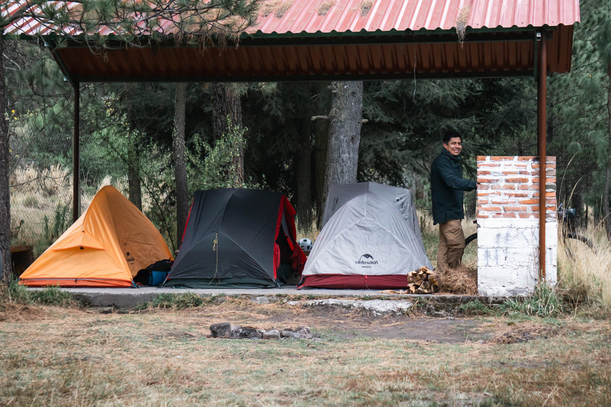 Montando el campamento - Canoas Altas